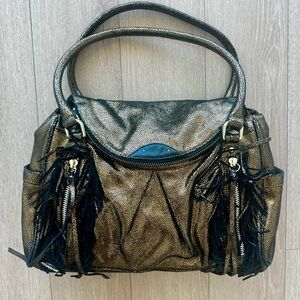 Botkier Gold Bronze Fringe Purse